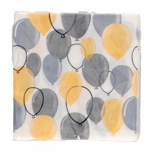 Servilleta Globo Celeste 25 X 25 Cm DFHO X 20 Uds