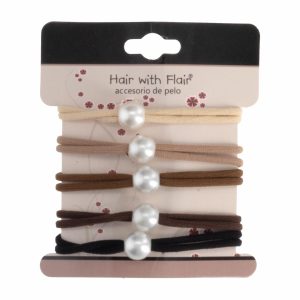 Vinchas De Cabello Tipo Ligas Perlas Blancas Y Colores HAIR WITH FLAIR Unidad