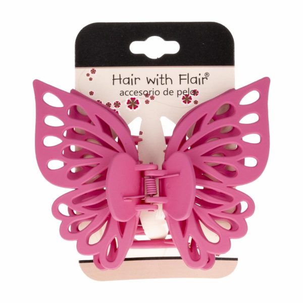 Clip De Cabello De Mariposa Rosada HAIR WITH FLAIR
