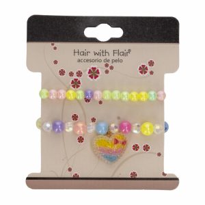 Pulseras De Niñas Con Perlitas HAIR WITH FLAIR X2 Uds