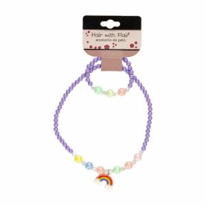 Collar Y Pulsera Purpura HAIR WITH FLAIR Kit
