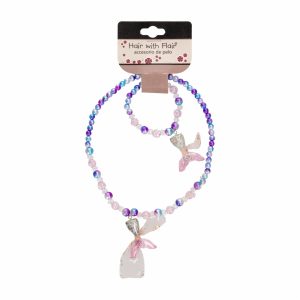 Collar Y Pulsera Azul HAIR WITH FLAIR