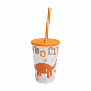 Vaso Con Sorbete Diseño Dino Club HEREVIN 340 Ml