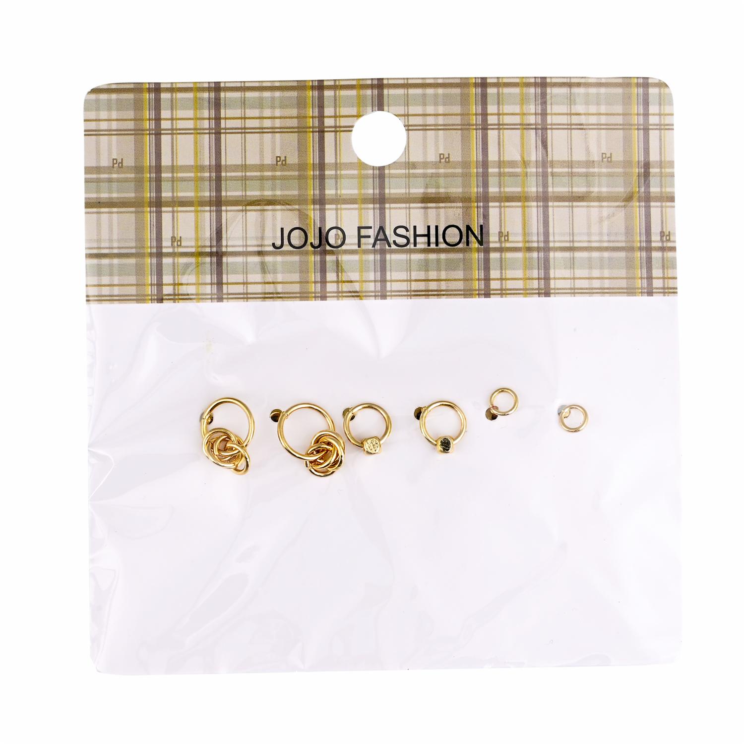 Juego De Aretes Aros Tamaño Surtidos JOJO FASHION 3 Pares