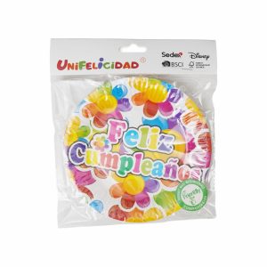 Plato Feliz Cumpleaños UNIFELICIDAD X 10 Uds