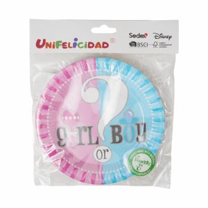 Plato Revelación De Genero UNIFELICIDAD X 10 Uds