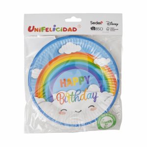 Plato Feliz Cumpleaños UNIFELICIDAD X 10 Uds