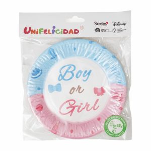 Plato Revelación De Genero UNIFELICIDAD X 10 Uds