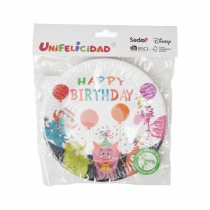 Plato Feliz Cumpleaños UNIFELICIDAD X 10 Uds