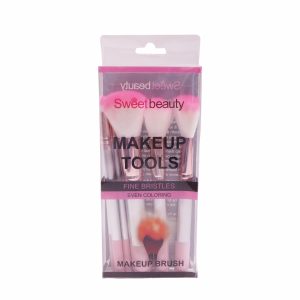 Brochas Para Maquillaje Set De Cerdas Finas SWEET BEAUTY 6 Piezas