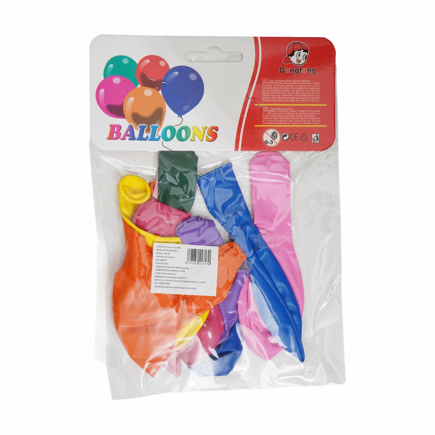 Globo Varios Colores N.12 EASTERN BALLOON X 10 Uds