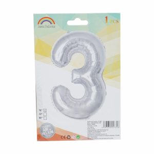 Globo Plateado JIESHENG BALLOON N°3