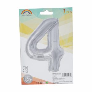 Globo Plateado JIESHENG BALLOON N°4