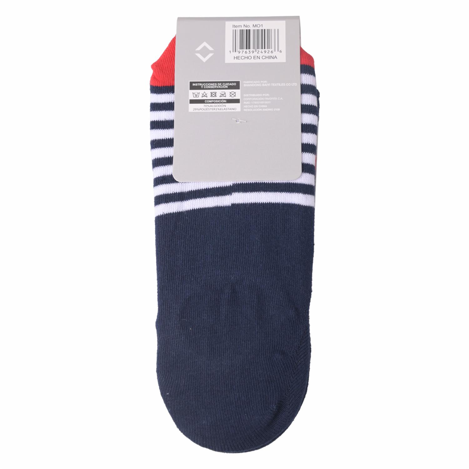 Medias Tobilleras Pack X 3 Diseño Rayas PULSE Talla 10-12 - Image 2
