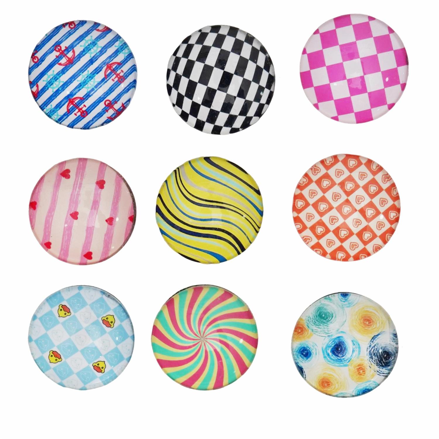 Imanes De Botones Diseño Formas Geométricas SKYLARK X 9 Piezas