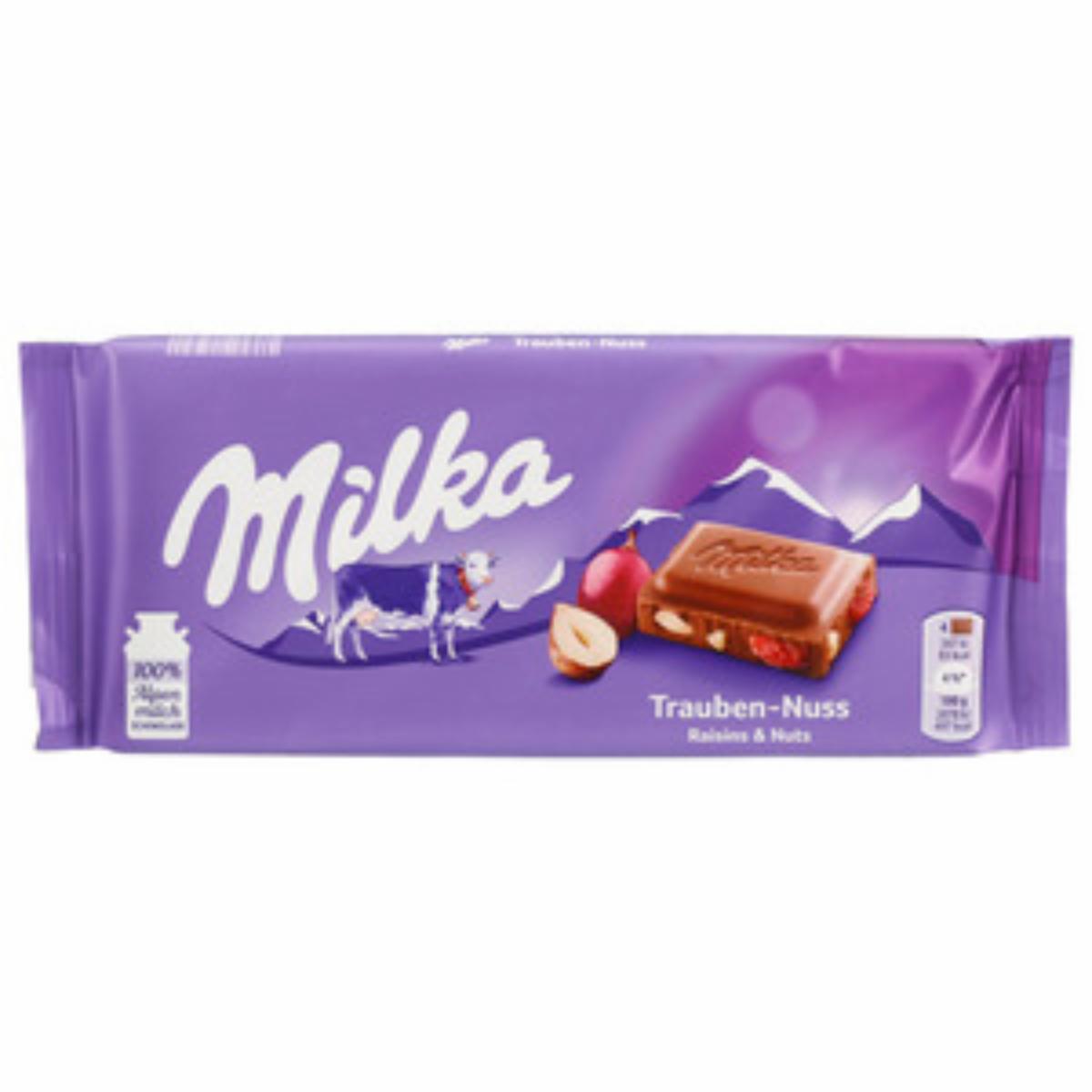 Chocolate Con Leche Pasas Y Avelllas MILKA 100 G