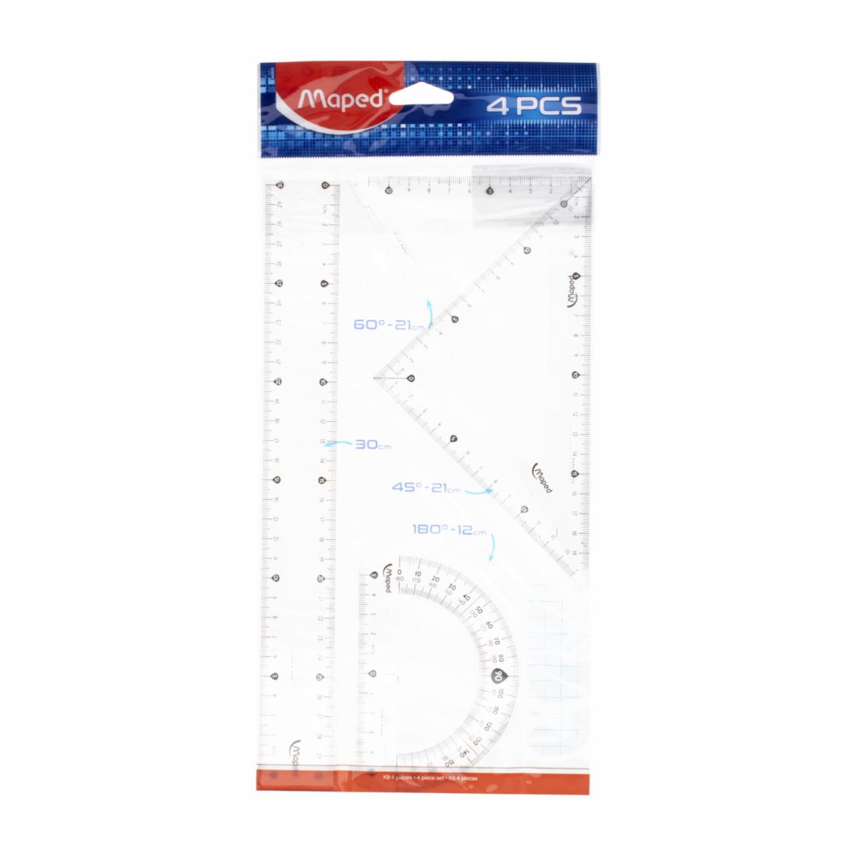 Juego Geométrico Kit De Trazado MAPED X 4 Uds