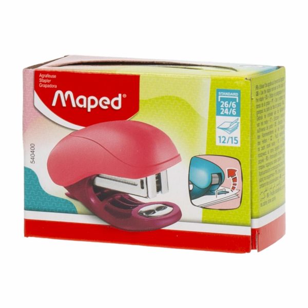 Grapadora Diseño Mini Color Rojo MAPED - Image 3