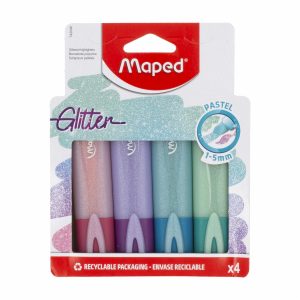 Resaltadores Pastel Glitter MAPED