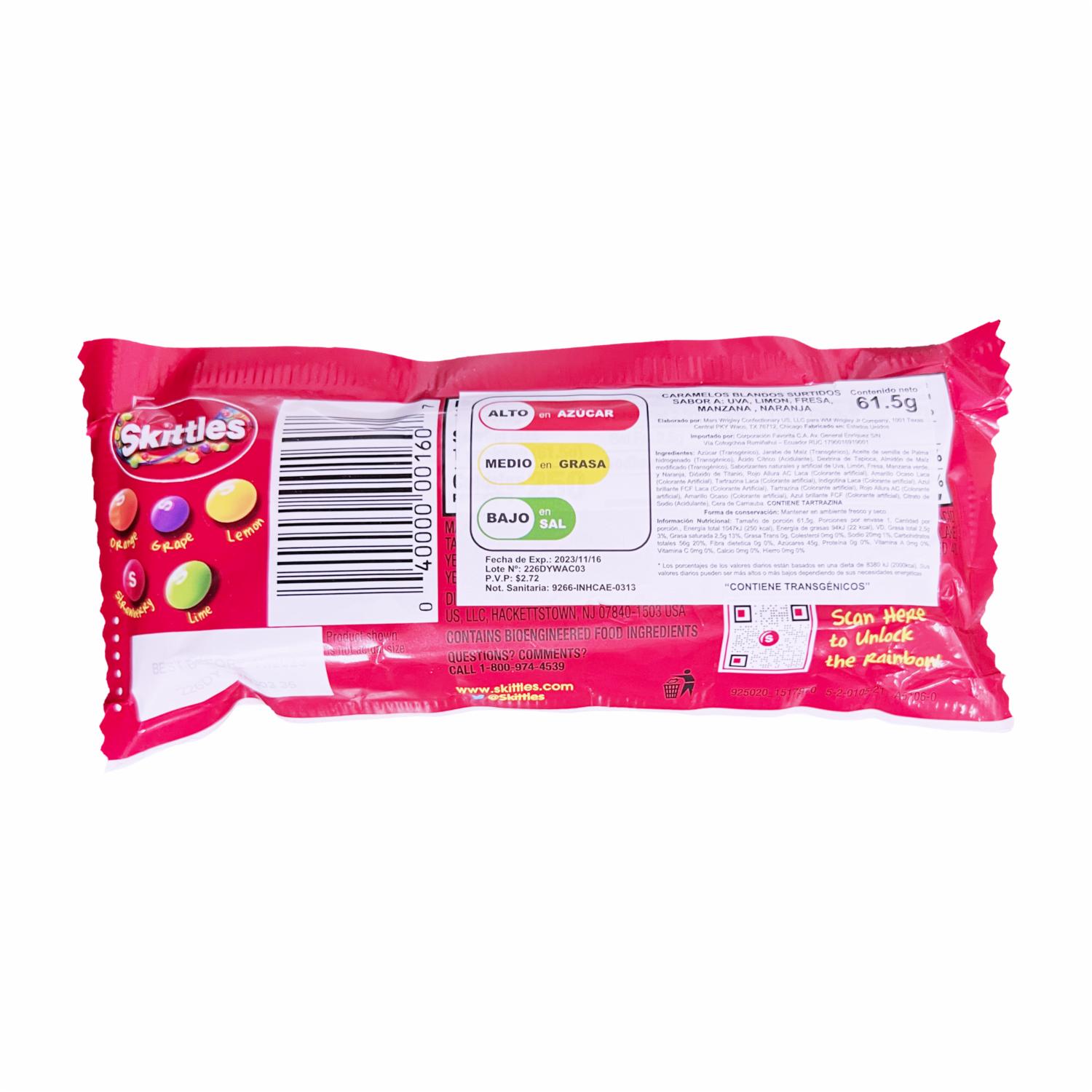 Caramelos Masticables Original SKITTLES 61 G - Image 2