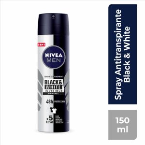 Desodorante En Spray Para Caballero Invisible Black & White NIVEA MEN