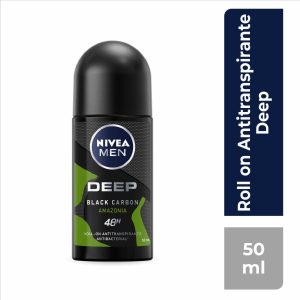 Desodorante En Roll On Para Caballero Deep Amazonía Black Carbón NIVEA MEN 50 Ml