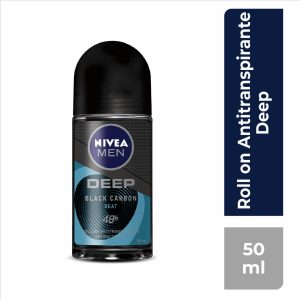 Desodorante En Roll On Para Caballero Deep Amazonía Black Carbón NIVEA MEN 50 Ml