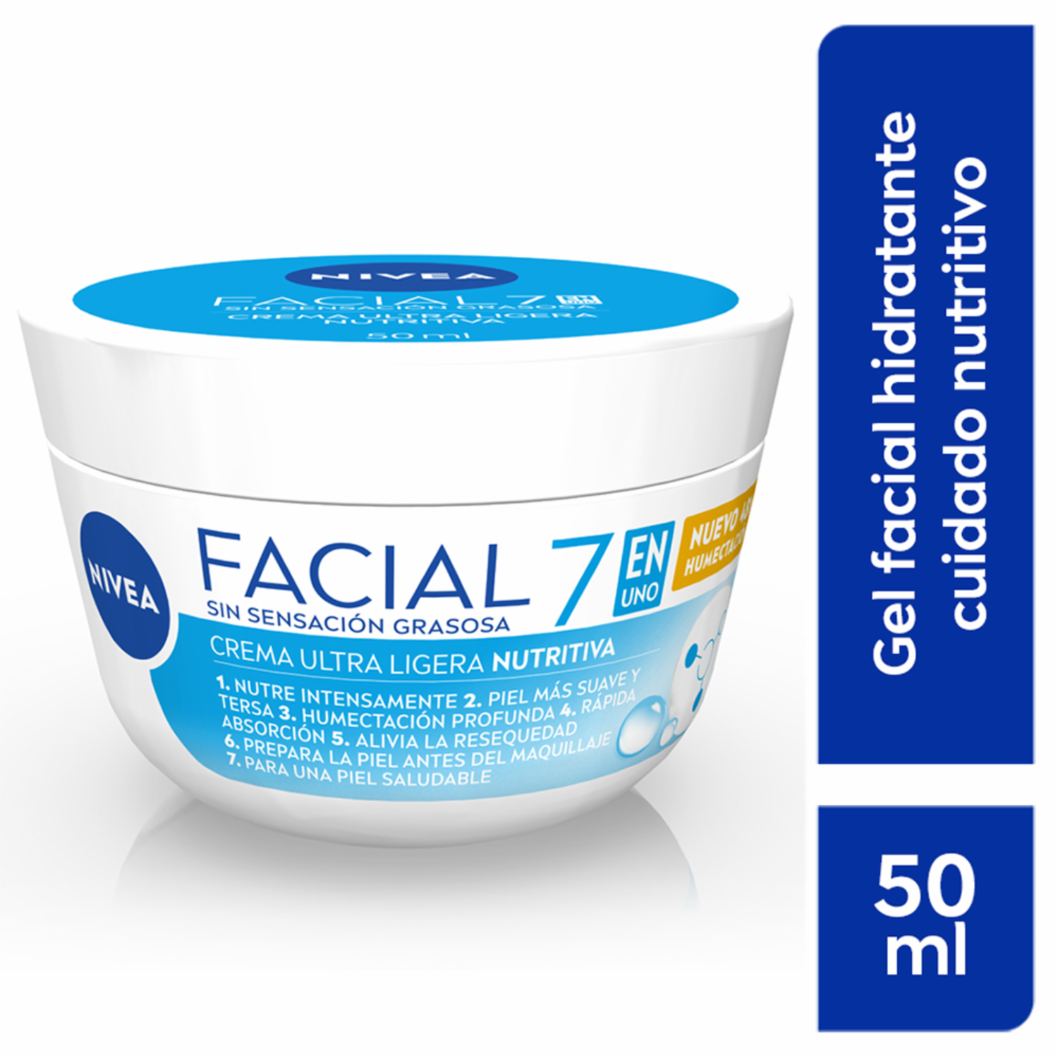 Crema Facial Cuidado Nutritivo 5 En 1 Sin Sensación Grasosa NIVEA 50 Ml