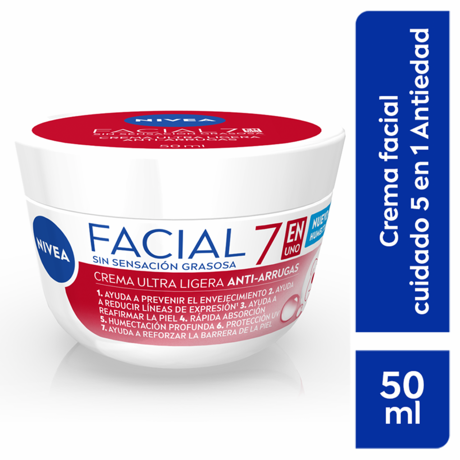 Crema Facial Cuidado Antiedad NIVEA 50 Ml