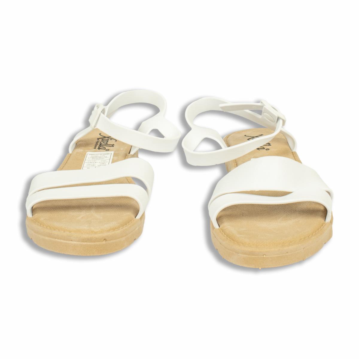 Sandalias Flat Tiras Blanca XIRELLA Talla 37 Y 38