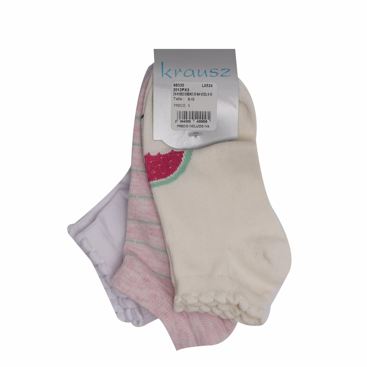 Medias Para Niña Casuales Varios Diseños KRAUSZ X2 Uds