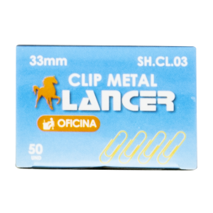 Clips Para Hojas Metálico 33 MM LANCER X 50 Uds