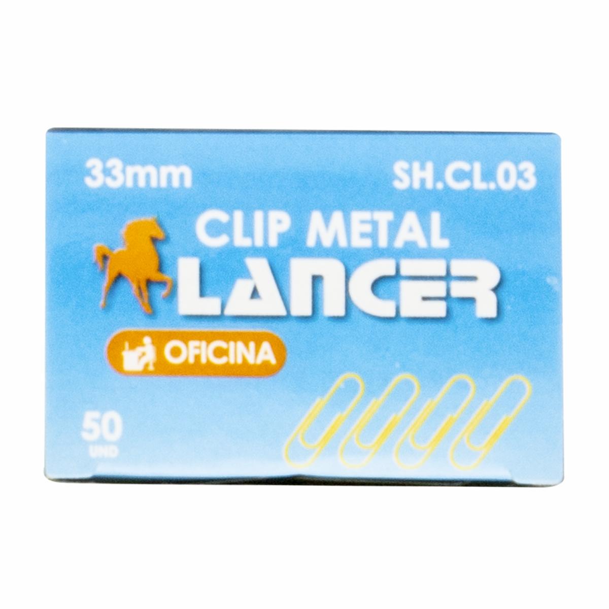 Clips Para Hojas Metálico 33 MM LANCER X 50 Uds