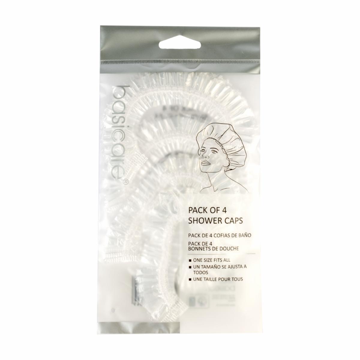 Gorro De Cabello Para Ducha Desechable X4 BASICARE Paquete