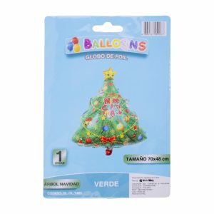 Globo De Foil Árbol De Navidad Verde BALLOONS 70 X 48 Cm