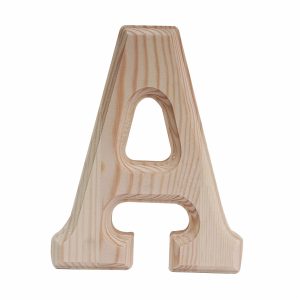 Letra A De Madera Natural LPS 6"