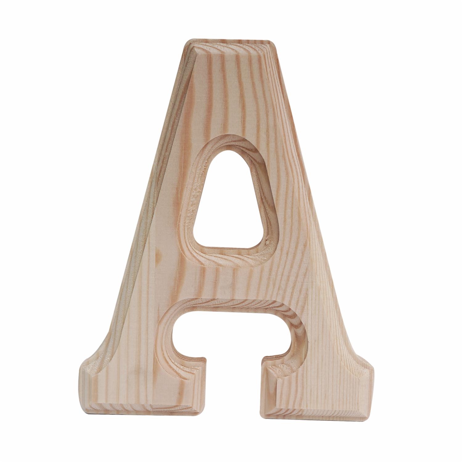 Letra A De Madera Natural LPS 6"