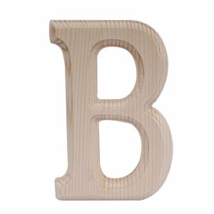 Letra B De Madera Natural LPS