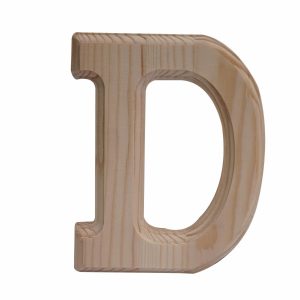 Letra D De Madera Natural LPS