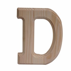 Letra D De Madera Natural LPS 6"