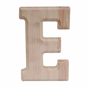 Letra E De Madera Natural LPS 6"