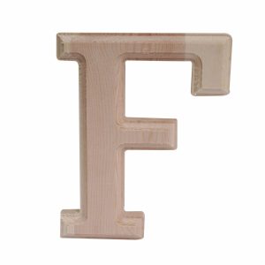 Letra F De Madera Natural LPS