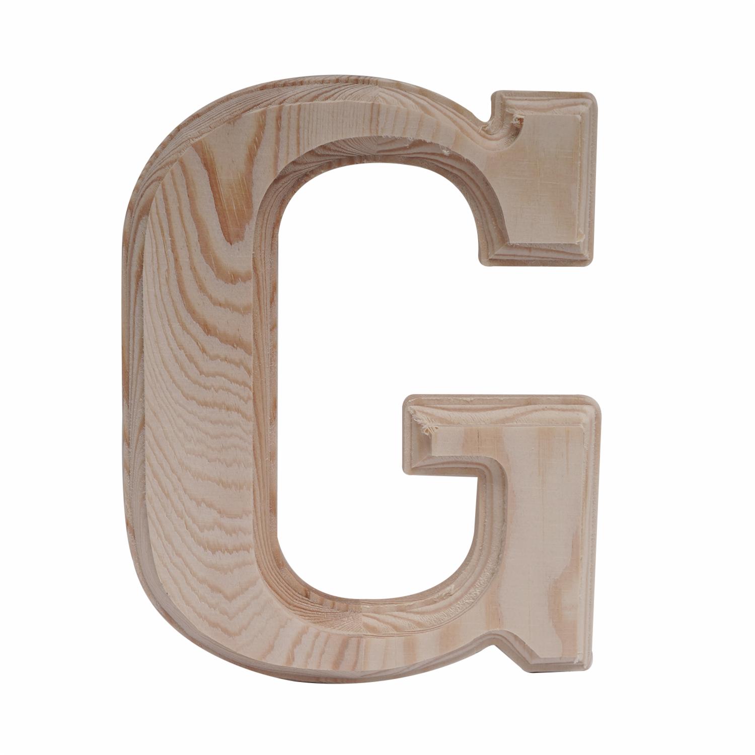 Letra G De Madera Natural LPS 6″