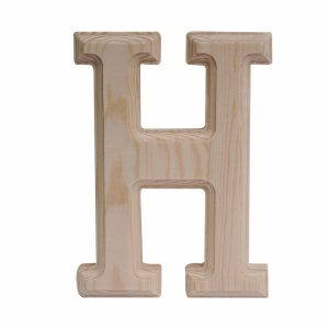 Letra H De Madera Natural LPS
