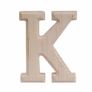Letra K De Madera Natural LPS 6"