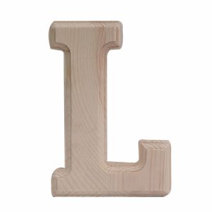 Letra L De Madera Natural LPS