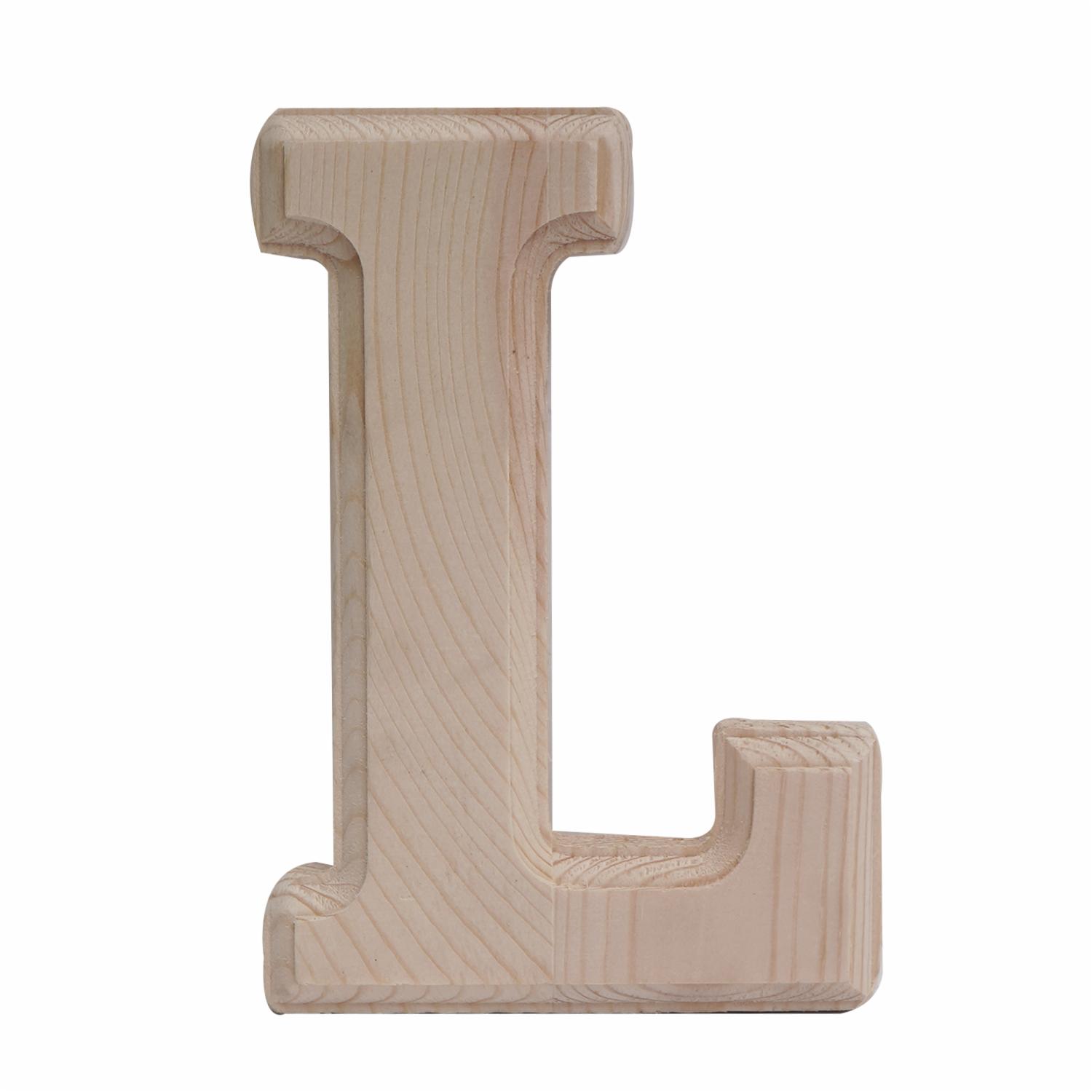 Letra L De Madera Natural LPS 6"