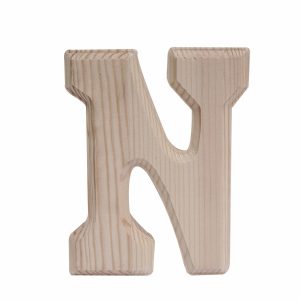 Letra N De Madera Natural LPS