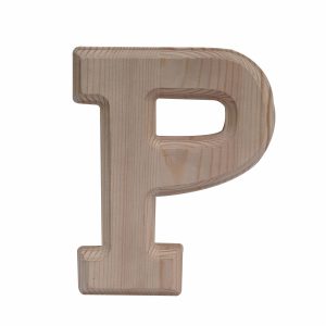 Letra P De Madera Natural LPS 6"