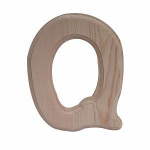 Letra Q De Madera Natural LPS